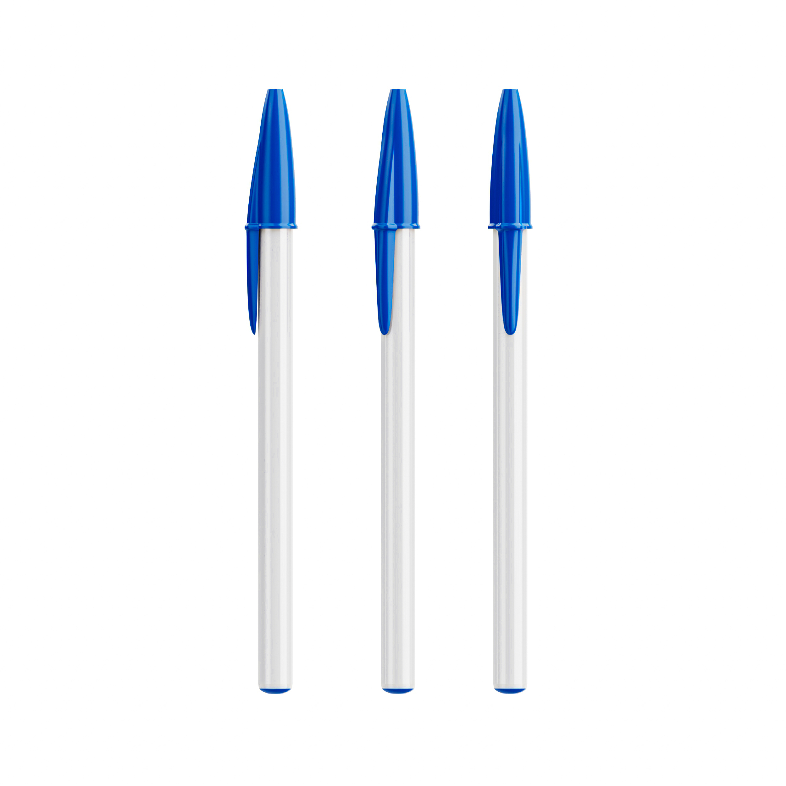 Stylo bille publicitaire BIC® Style Blanc - Bleu - Encre noire